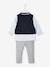 Occasion Wear Outfit : Waistcoat + Shirt + Bow Tie + Trousers, for Boys Dark Blue 