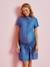 Maternity Shirt Dress BLUE LIGHT SOLID 