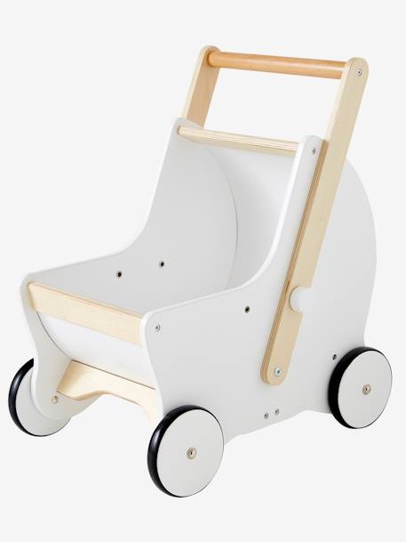 2-in-1 Pram Push Walker - FSC® certified Wood/White 