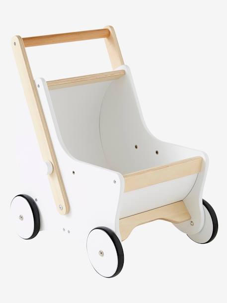 2-in-1 Pram Push Walker - FSC® certified Wood/White 