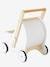 2-in-1 Pram Push Walker - FSC® certified PINK MEDIUM SOLID+Wood/White 