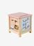 Big Wooden Activity Cube - FSC® Certified green+ORANGE LIGHT SOLID WITH DESIGN+Pink+rose 