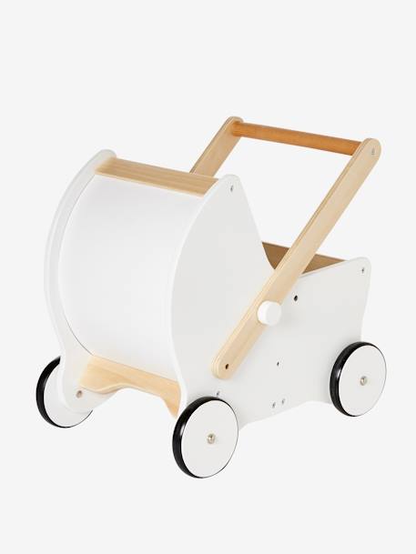 2-in-1 Pram Push Walker - FSC® certified Wood/White 