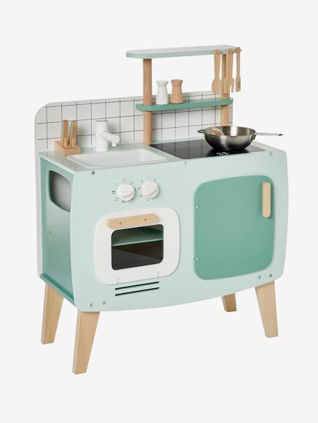 Wooden Design Kitchen - FSC® Certified caramel+Light Blue+Light Pink 