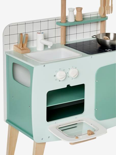 Wooden Design Kitchen - FSC® Certified caramel+Light Blue+Light Pink 