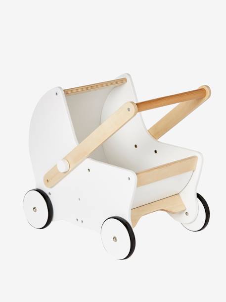 2-in-1 Pram Push Walker - FSC® certified Wood/White 