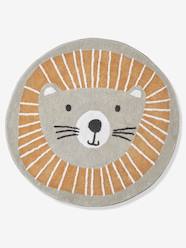 Bedding & Decor-Washable Round Rug, Lion