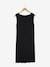 Ribbed Knit Maternity Dress BLACK DARK SOLID+GREY LIGHT MIXED COLOR 