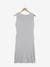 Ribbed Knit Maternity Dress BLACK DARK SOLID+GREY LIGHT MIXED COLOR 