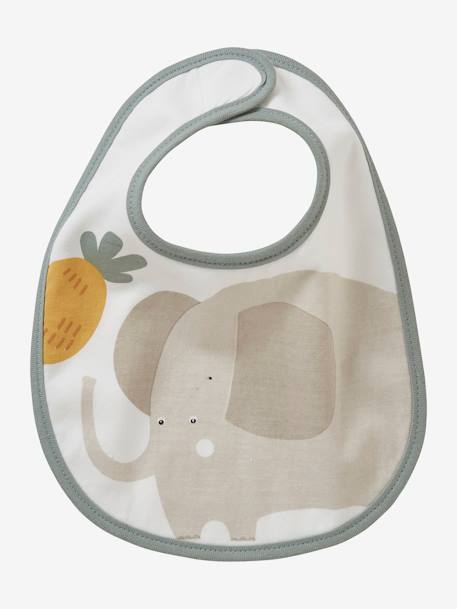 Vertbaudet Pack of 7 Newborn Bibs aqua green+Light Green/Print+pale pink+White 