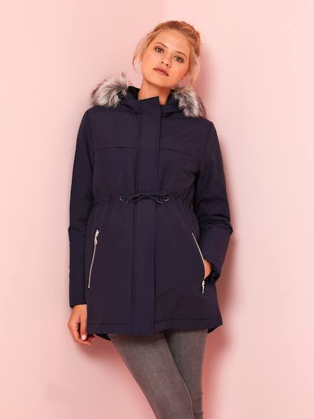 3-in-1 Adaptable Maternity & Post-Maternity Parka anthracite+Dark Blue 