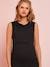 Ribbed Knit Maternity Dress BLACK DARK SOLID+GREY LIGHT MIXED COLOR 