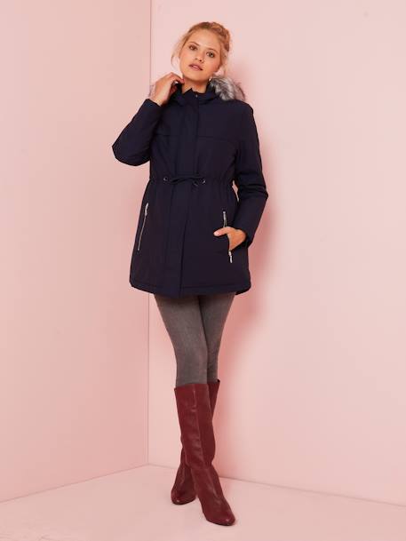 3-in-1 Adaptable Maternity & Post-Maternity Parka anthracite+Dark Blue 