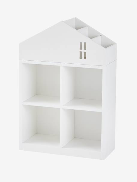 Storage Unit with 4 Cubbyholes, Houses white 