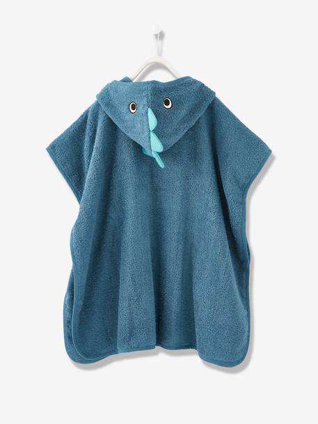 Bath Poncho for Children, Dino Blue 