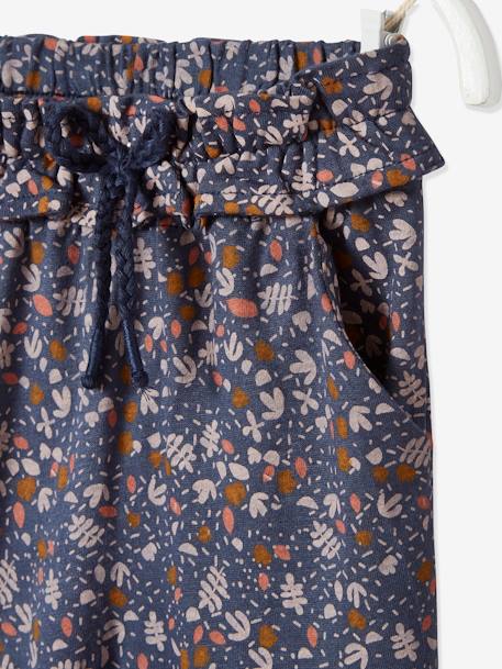 Printed Trousers with Elasticated Waistband for Babies Dark Blue/Print 