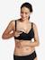 Maternity & Nursing Special Seamless Bra, GelWire® by CARRIWELL Black+White 