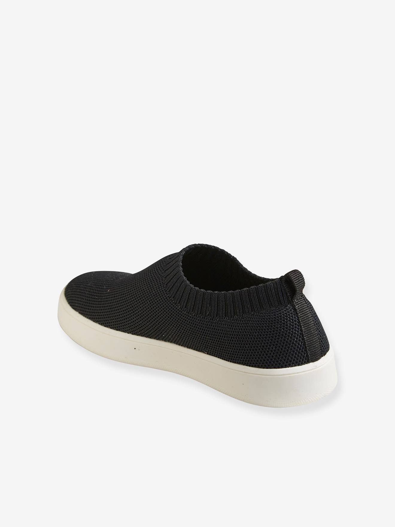 Girls black hot sale slip on sneakers