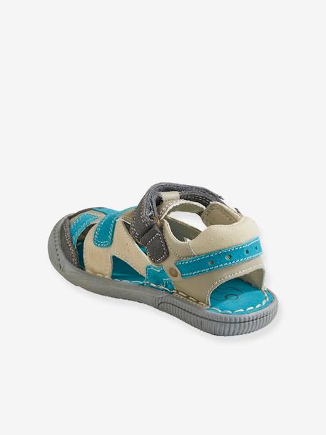 Touch-Fastening Sandals for Boys, Designed for Autonomy Light Grey 