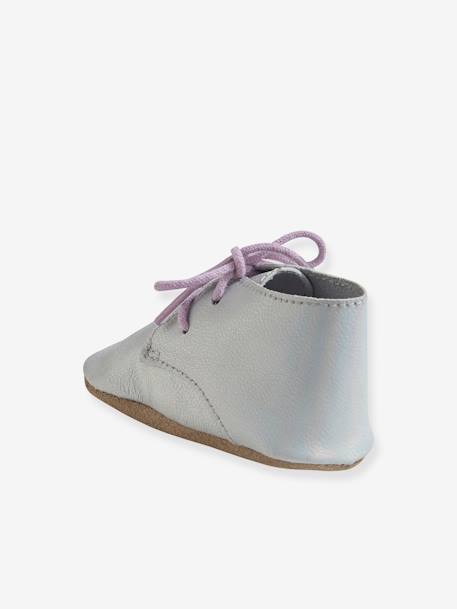 Booties in Soft Leather, for Baby Girls Gold 