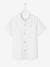 Short-Sleeved Shirt with Mandarin Collar in Cotton/Linen for Boys Light Blue+White 