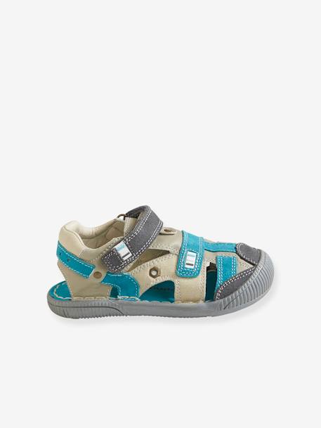 Touch-Fastening Sandals for Boys, Designed for Autonomy Light Grey 