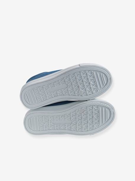 Elasticated Canvas Trainers for Boys Blue+Green/Print+GREY LIGHT SOLID 