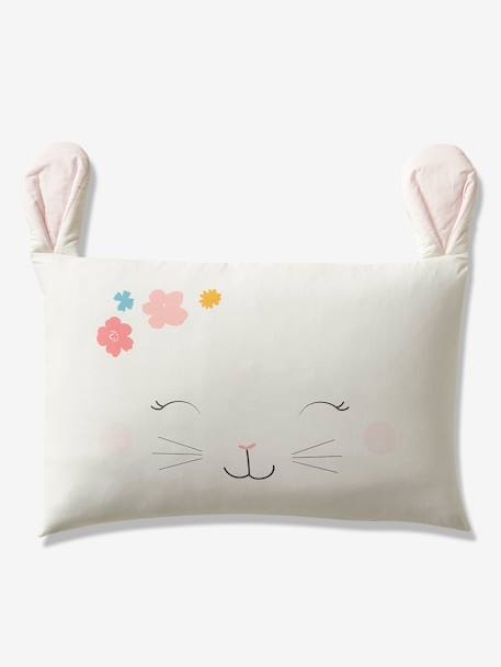 Children's Duvet Cover + Pillowcase Set, LAPIN ROMANTIQUE White/Print 