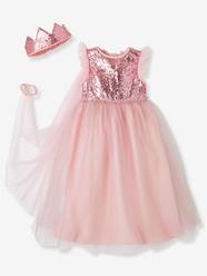 -Princess Costume with Veil & Crown