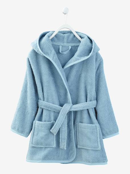 Child's Hooded Bathrobe Blue+Dark Green+Light Blue+Light Green+Light Purple+Navy+Orange+Pink 