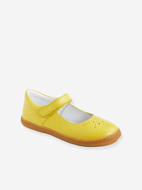 Ballet Pumps for Girls, Designed for Autonomy White+Yellow+YELLOW DARK SOLID 