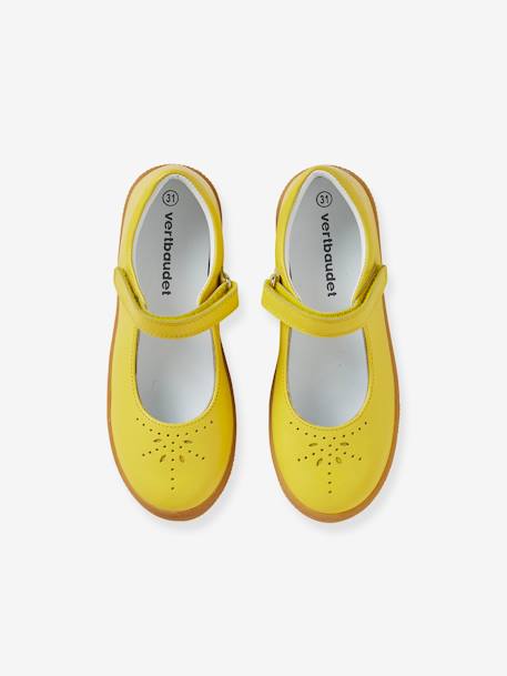 Ballet Pumps for Girls, Designed for Autonomy White+Yellow+YELLOW DARK SOLID 