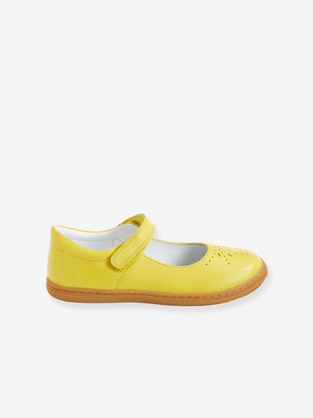 Ballet Pumps for Girls, Designed for Autonomy White+Yellow+YELLOW DARK SOLID 