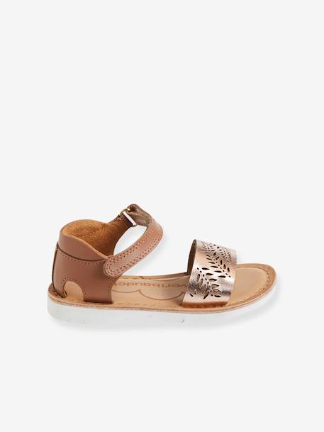 Leather Sandals for Girls, Designed for Autonomy Camel 