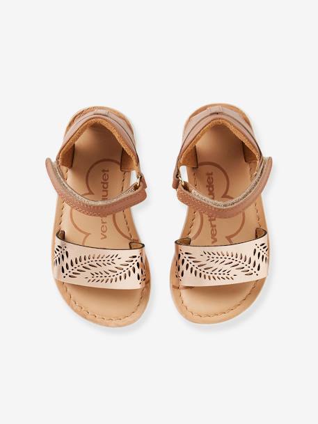 Leather Sandals for Girls, Designed for Autonomy Camel 