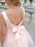 Girls' Sateen & Tulle Occasion Dress BLUE LIGHT SOLID+Light Pink+White 