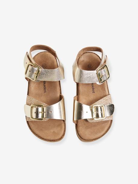 Foam Leather Sandals for Girls Gold 