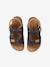 Anatomic Leather Sandals for Boys BROWN LIGHT SOLID+Dark Blue 