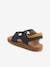 Anatomic Leather Sandals for Boys BROWN LIGHT SOLID+Dark Blue 