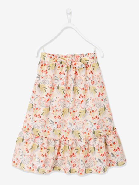 Long Skirt for Girls Light Pink/Print 