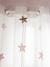 Semi-Sheer Curtain with Eyelets & Starry Garlands Green+White 