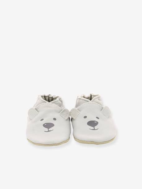 Sweety Bear Soft Soles Booties, by ROBEEZ© Light Grey 