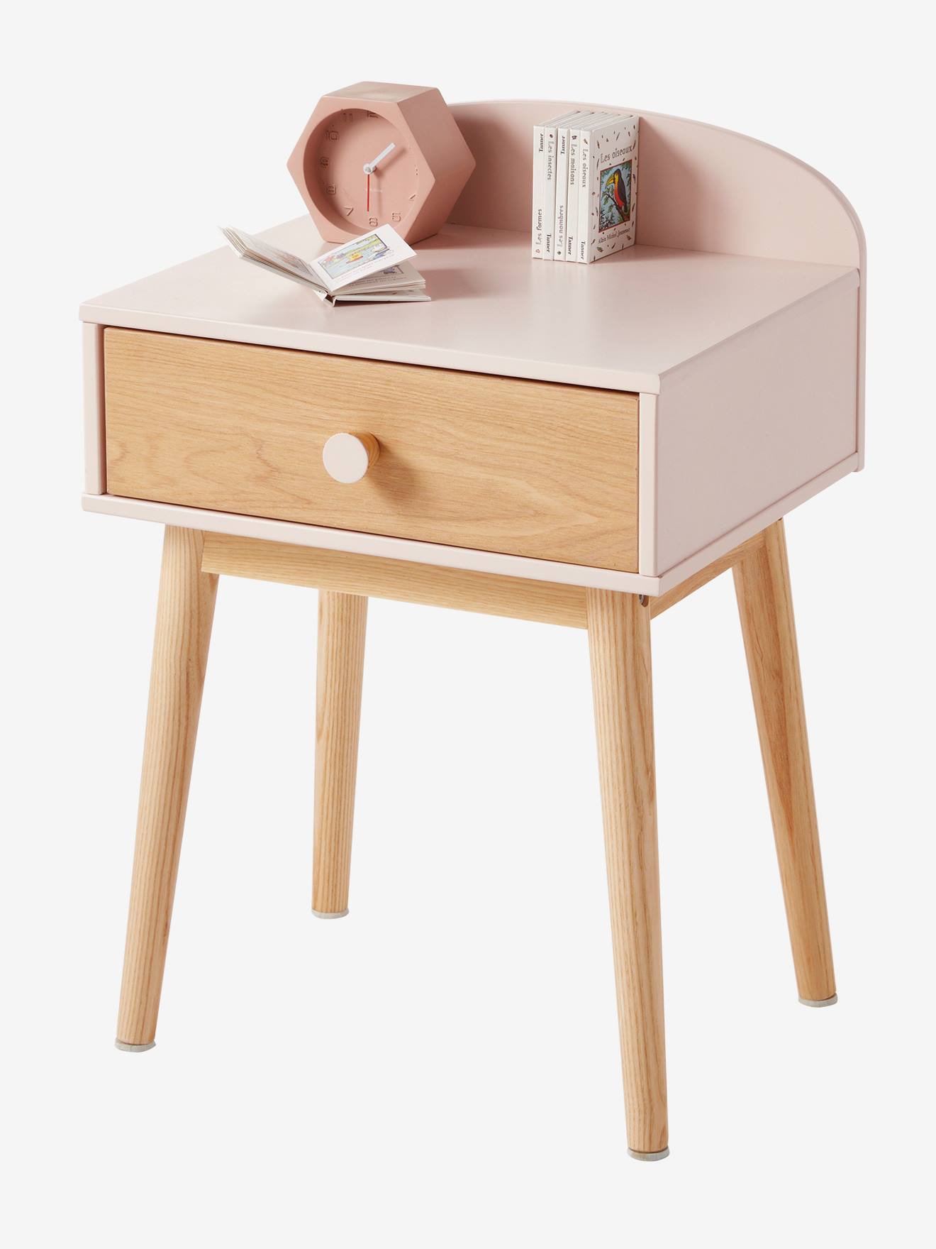 Pink side table 2024 with drawer