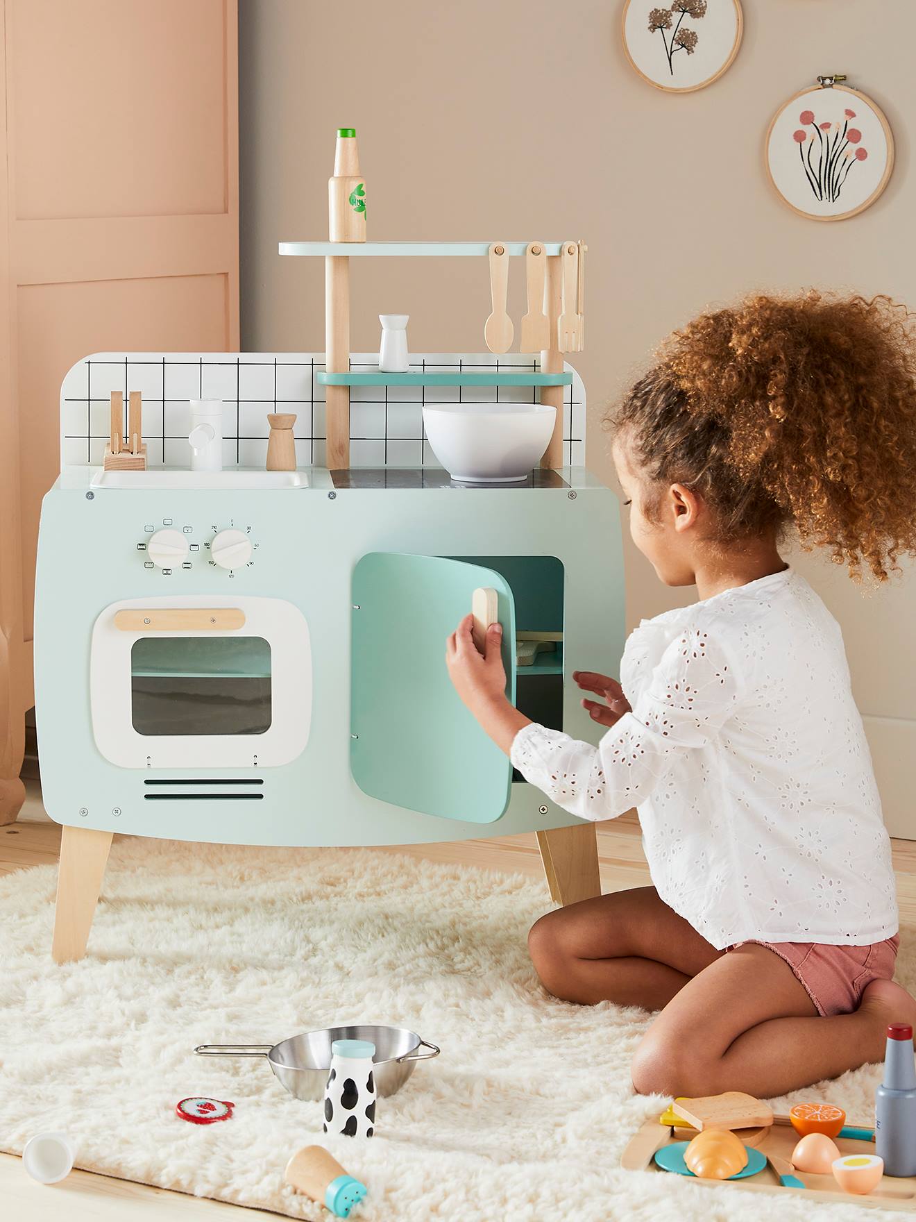 Blue on sale toy kitchen