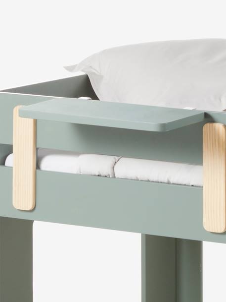 Suspended Shelf-Bedside Table Dark Green+White 