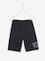 Number 10 Sports Shorts in Techno Material for Boys Black+Blue 