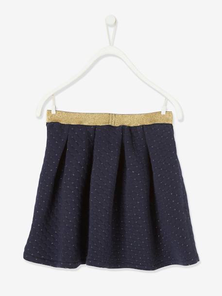 Wide Skirt with Iridescent Details, for Girls Dark Blue 