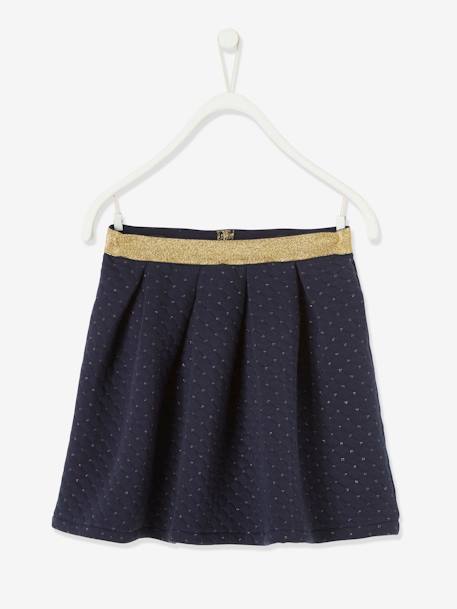 Wide Skirt with Iridescent Details, for Girls Dark Blue 