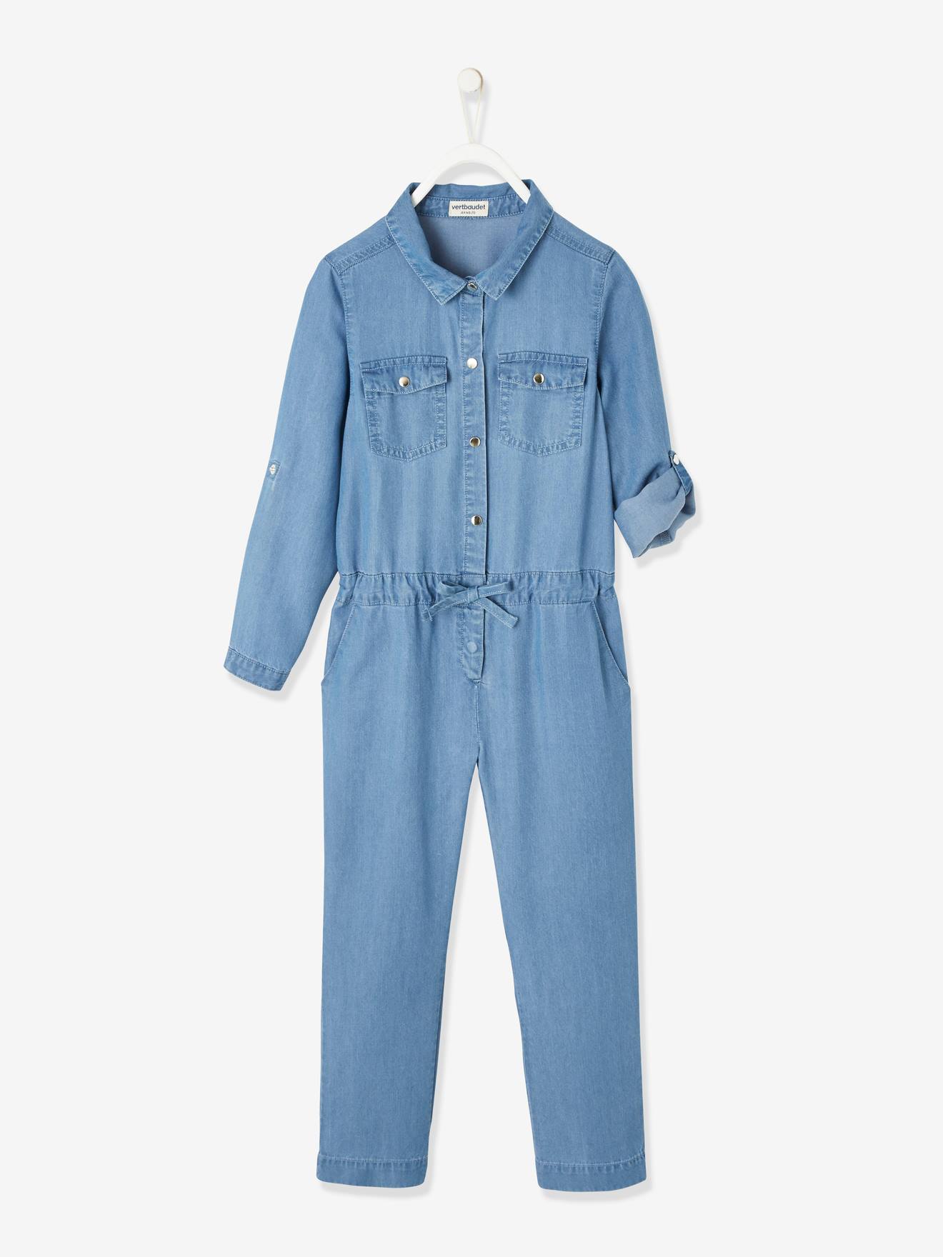 Denim jumpsuit hot sale for girls