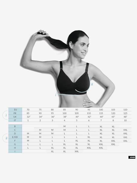 Padded Seamless Bra, Maternity & Nursing Special, GelWire® by CARRIWELL Black 